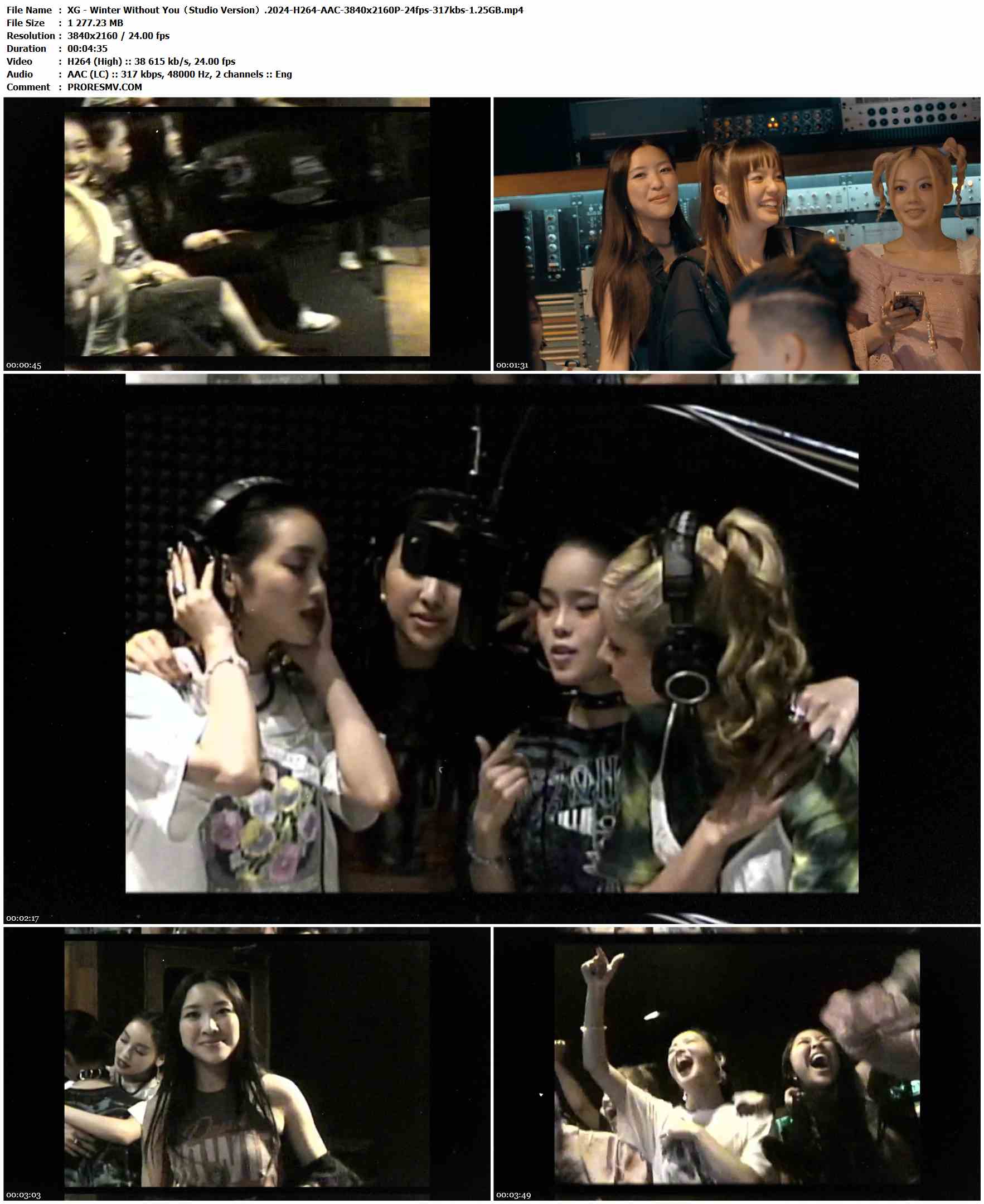 XG - Winter Without You（Studio Version）.2024-H264-AAC-3840x2160P-24fps-317kbs-1.25GB官方MV_高清MV